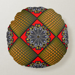 vibrant touch to your living space with this 16" r round pillow