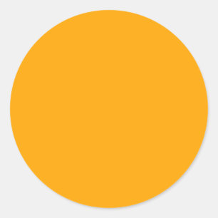 Vibrant Traffic Yellow Decor You Can Customize Classic Round Sticker