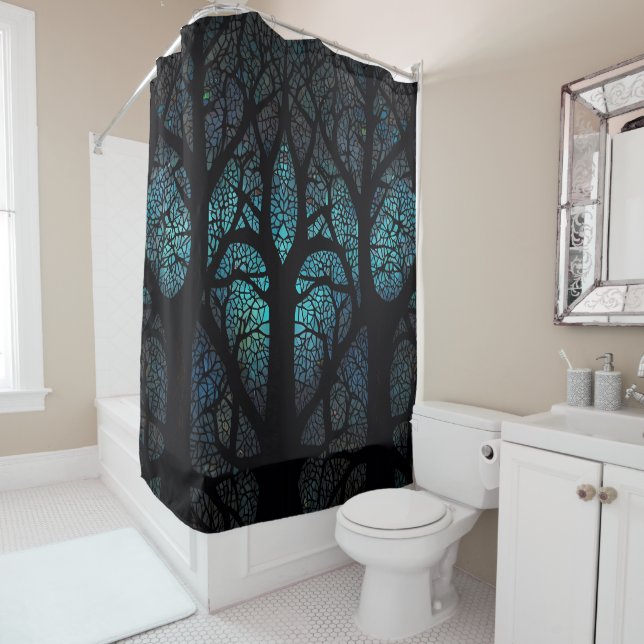 Vibrant Tree of Life Shower Curtain  (In Situ)