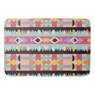 Vibrant Tribal-Inspired Design Pattern mix Bath Mat