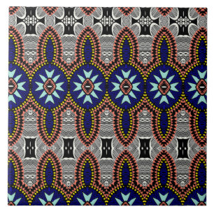 Vibrant tribal pattern tile