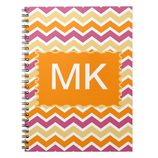 Vibrant Tribal ZigZag Notebook (Front)