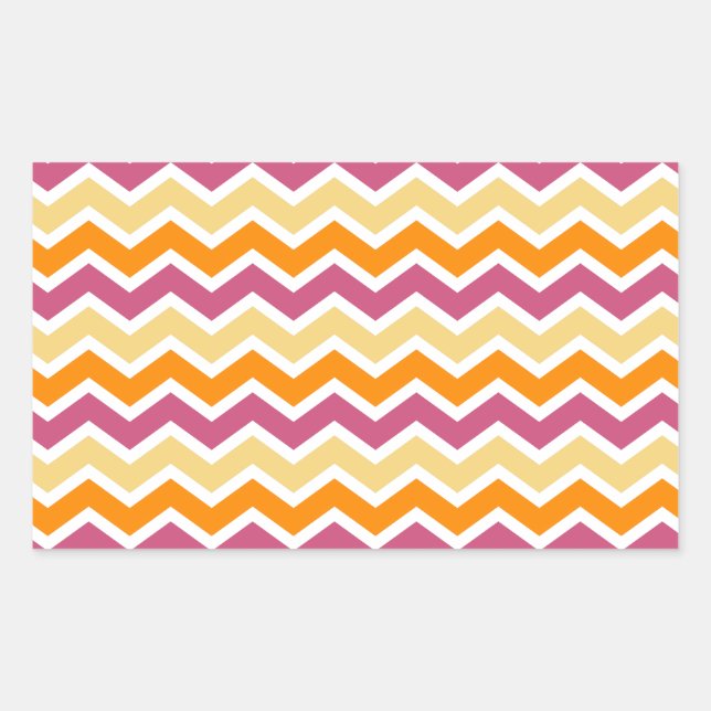 Vibrant Tribal ZigZag Sticker (Front)