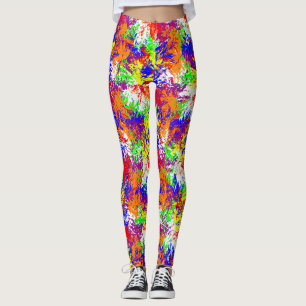 Vibrant Trippy Jiggle Pattern Leggings