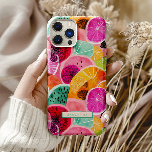 Vibrant Tropical Citrus Slice Pattern  iPhone 16 Pro Max Case