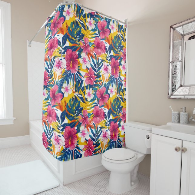 Vibrant Tropical Floral Paradise Pattern Design (In Situ)