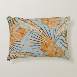 Vibrant Tropical Flowers: Colourful Seamless. Accent Pillow