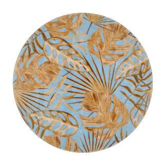 Vibrant Tropical Flowers: Colourful Seamless. Cutting Board