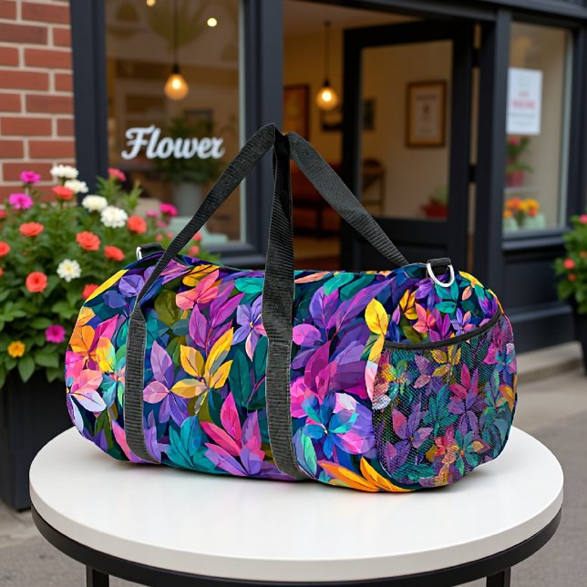 Vibrant Tropical Foliage  Duffle Bag (Creator Uploaded)