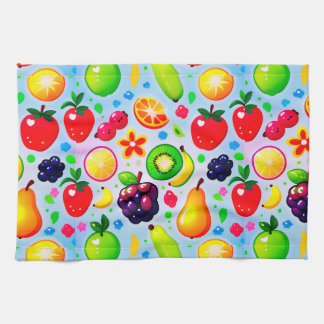 Vibrant Tropical Fruits Kitchen Towel
