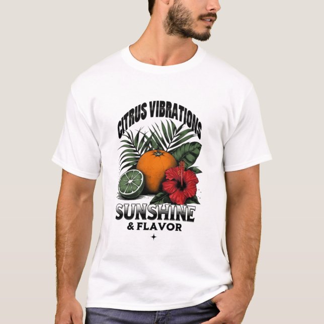 Vibrant tropical fruits Men's Basic T-Shirt (Front)