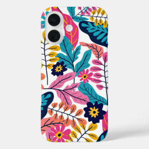 Vibrant Tropical Leaves and Exotic Botanical iPhone 16 Case