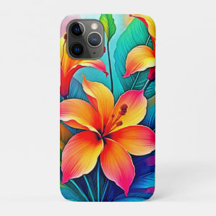 Vibrant Tropical Lilies: Summer Soul iPhone 11 Pro Case