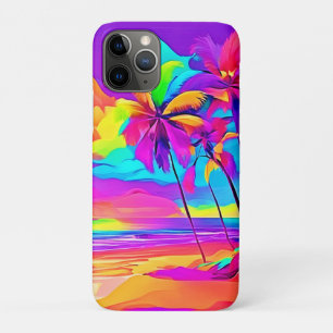 Vibrant Tropical Shore Art iPhone 11 Pro Case
