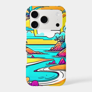 Vibrant Tropical Sunset Beach