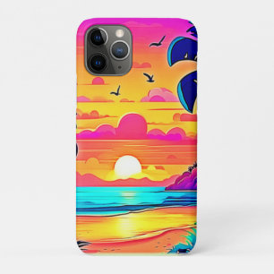 Vibrant Tropical Sunset iPhone 11 Pro Case