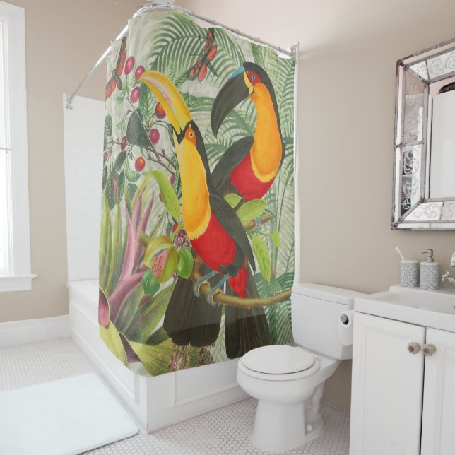 Vibrant Tropical Toucan Birds Art Exotic Jungle  (In Situ)