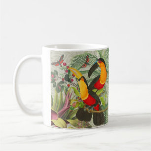 Vibrant Tropical Toucan Birds Art Exotic Jungle Coffee Mug