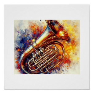 Vibrant Tuba, Poster