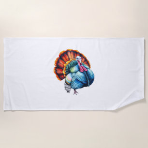 Vibrant Turkey Pride Art Classic T-Shirt Beach Towel