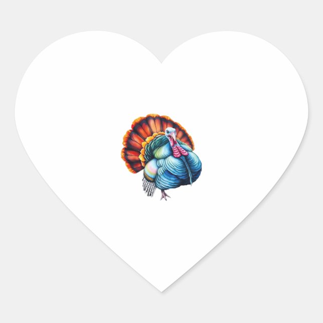 Vibrant Turkey Pride Art Classic T-Shirt Heart Sticker (Front)