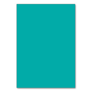 Vibrant Turquoise Peacock Colour Ready to Customiz Table Number