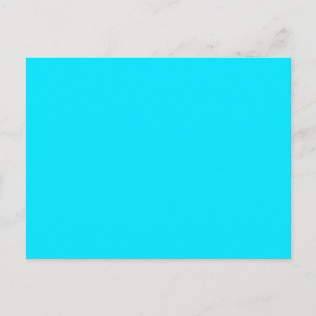 Vibrant Turquoise Sky Blue Colour Customize This Postcard (Front)