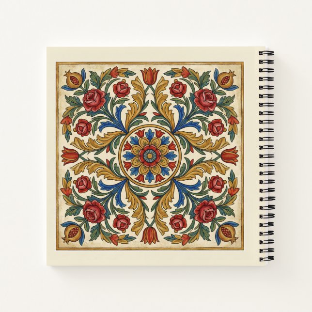 Vibrant Tuscany Italian Naive Art: Rustic  Notebook (Back)