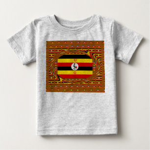 Vibrant Uganda Flag-Inspired Art Baby T-Shirt