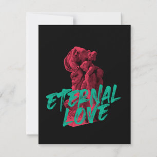 Vibrant, urban, trendy graphic design Eternal Love Card