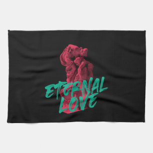 Vibrant, urban, trendy graphic design Eternal Love Kitchen Towel