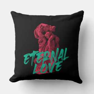 Vibrant, urban, trendy graphic design Eternal Love Throw Pillow