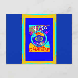 Vibrant USA Change: A Bold Statement Postcard