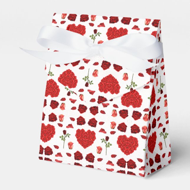 vibrant valentine heart  favor box (Front Side)