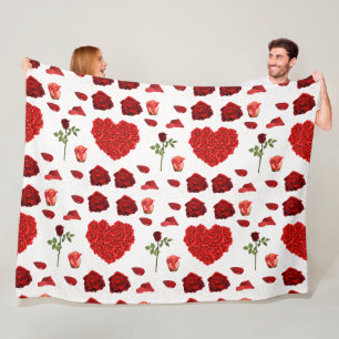 vibrant valentine heart  fleece blanket