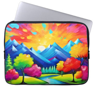 Vibrant Valley Vision Painting Laptop Sleeve
