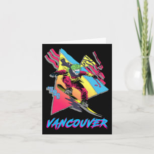 Vibrant Vancouver Snowboarding Adventure Design  Card