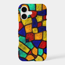 Vibrant Verre Cathédrale Mosaïque Abstraite 
