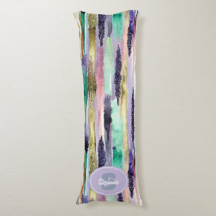 Vibrant Vertical Brushstroke Pattern (1) Body Pillow