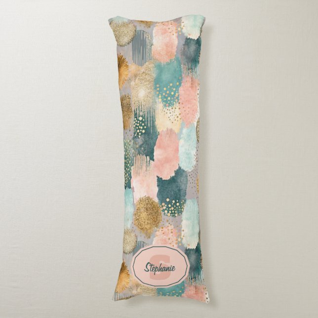 Vibrant Vertical Brushstroke Pattern (2) Body Pillow (Front Vertical)