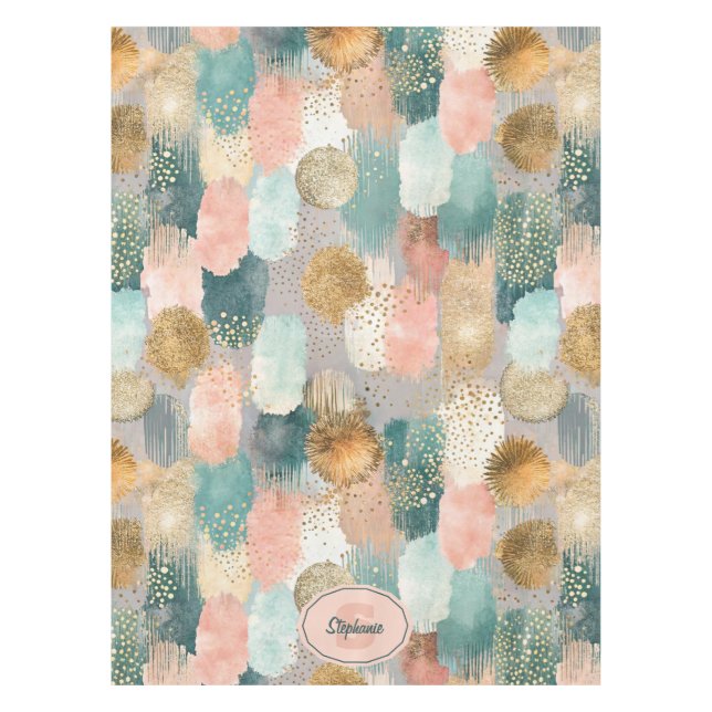 Vibrant Vertical Brushstroke Pattern (2) Tablecloth (Front)