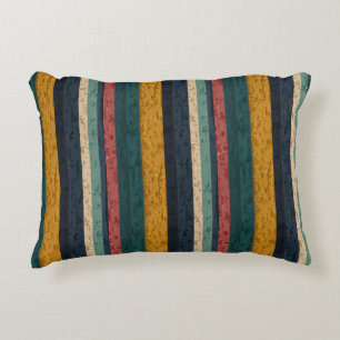 Vibrant Vertical Stripes Accent Pillow