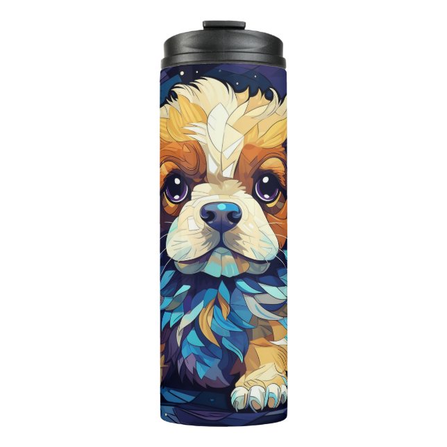 Vibrant Vibes, Dog Thermal Tumbler (Front)