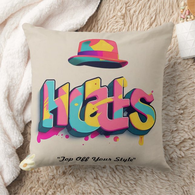 "Vibrant Vibes" Throw Pillow (Blanket)