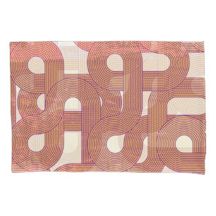 Vibrant Vintage: Abstract Colourful Lines Pillowcase