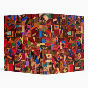 Vibrant Vintage Crazy Quilt Binder