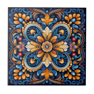 Vibrant Visions: AI-Crafted Mexican Tile - #1