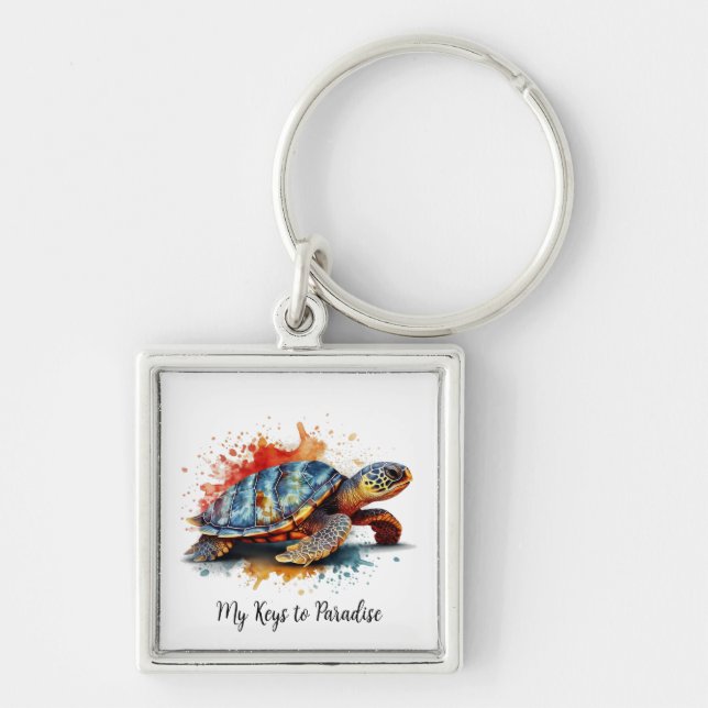 Vibrant Voyager, custom Keychain (Front)