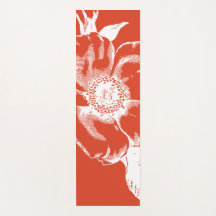 Vibrant Warm Poppy Yoga Mat