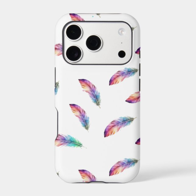 Vibrant Watercolor Feather All-Over Print (Back)